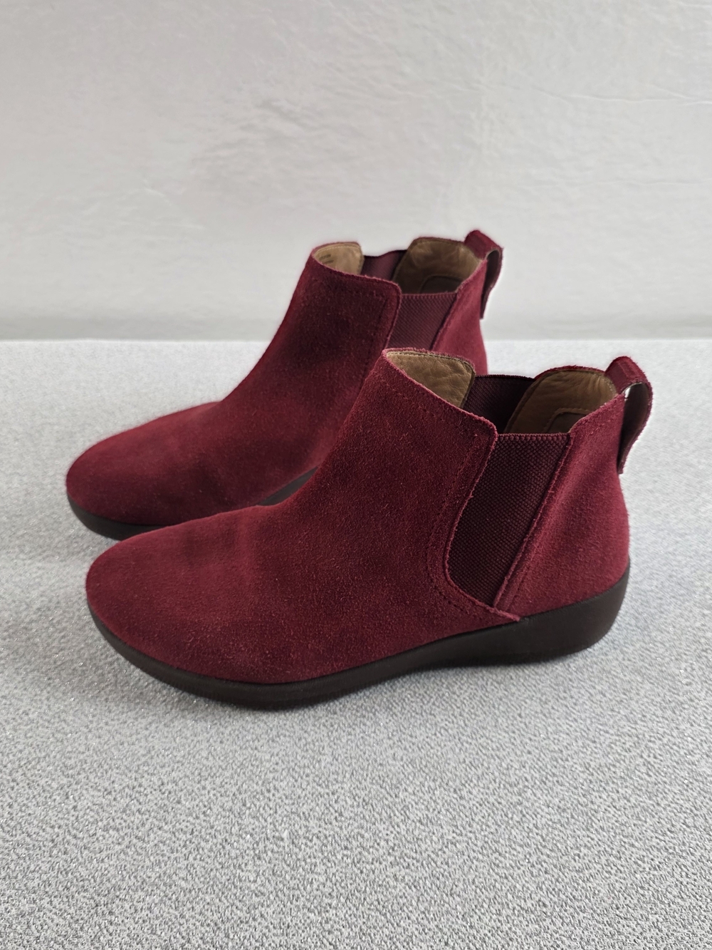 Fitflop Burgundy Red Chelsea Pullon Chesea Boots Booties Women's 8